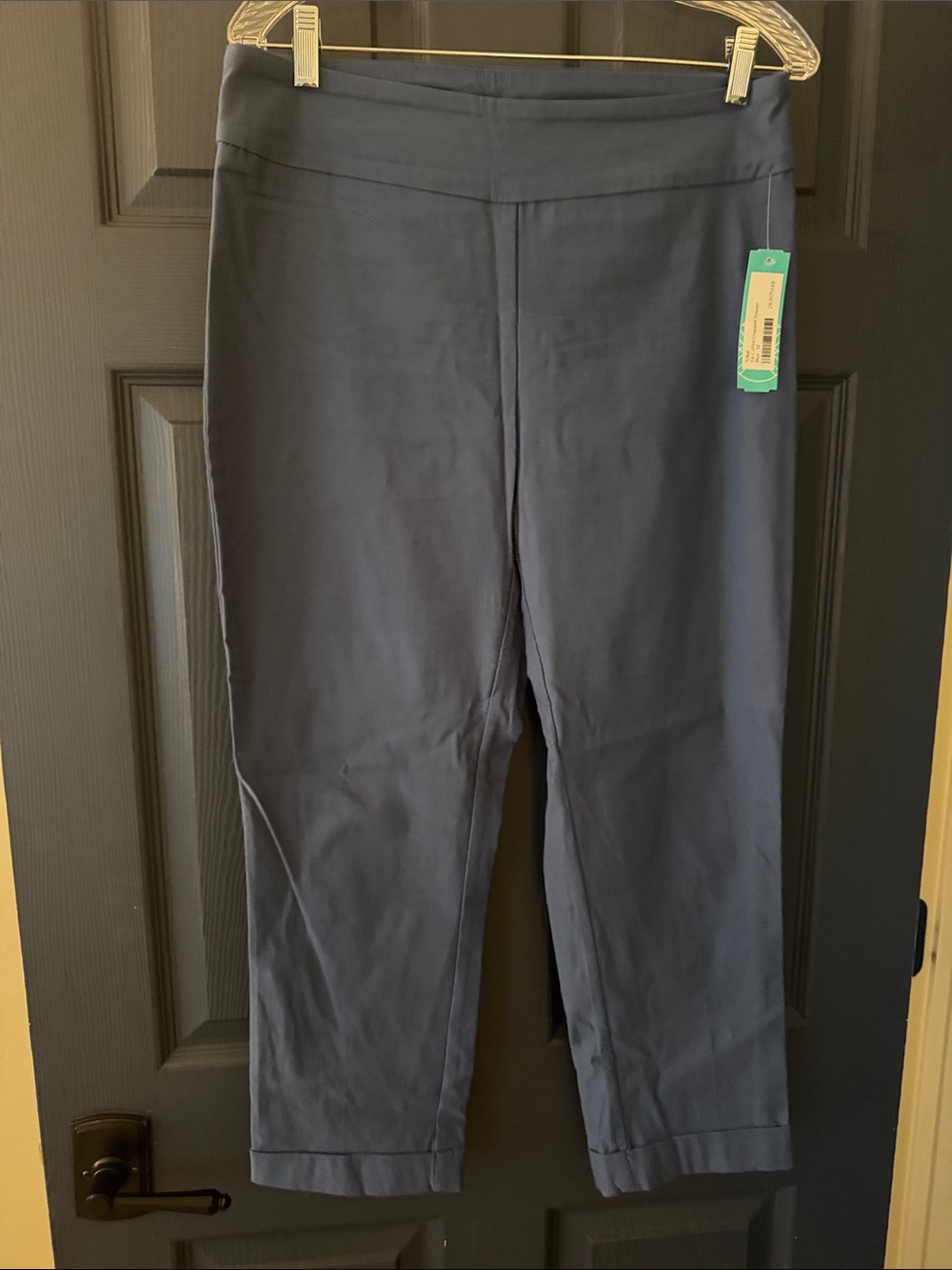 Tribal Slate Blue Capri Pull-On Leggings